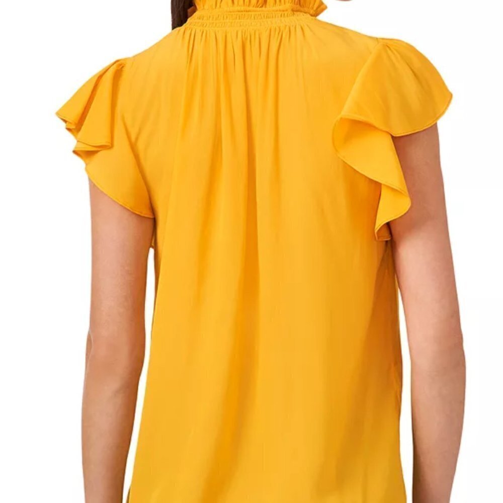 NWT 1.STATE Flutter Sleeve Split Neck Top - Picture 2 of 8
